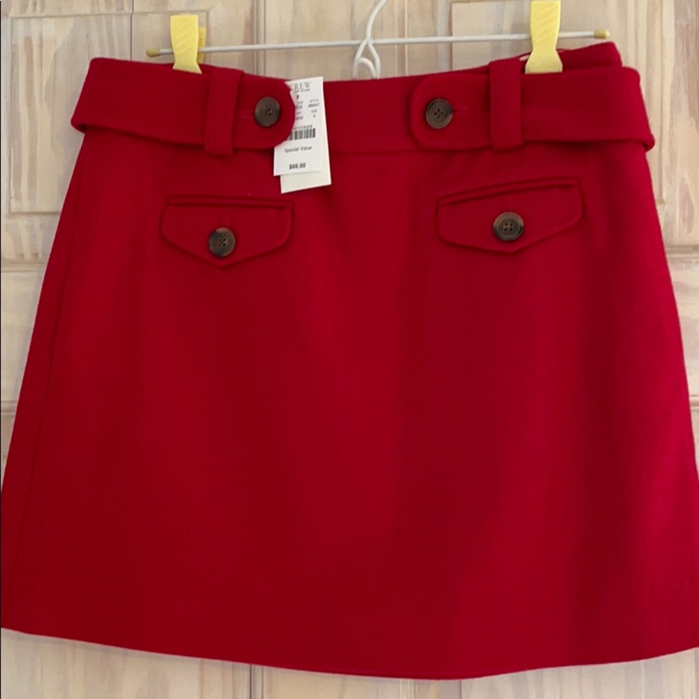80% wool, 20%nylon red skirt, brand new